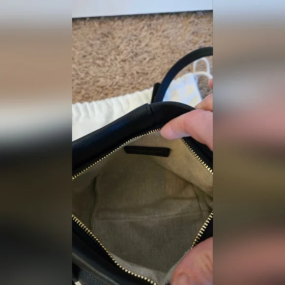 Mansur Gavriel Mini Tulipano Black Leather Crossbody Bag - Picture 4 of 8